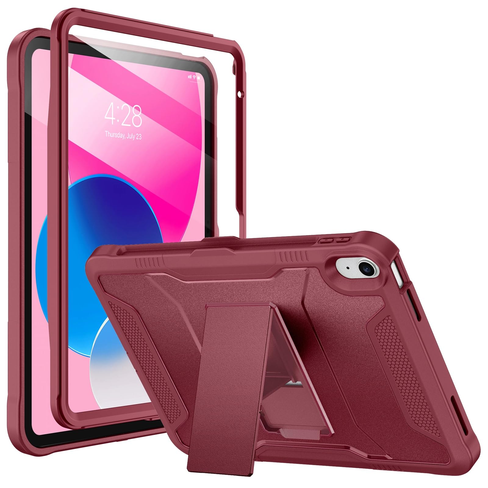 Soke Case for iPad (A16) 11th Generation 11-inch 2025, iPad 10th Generation 10.9-inch 2022, with Built-in Screen Protector and Kickstand, Rugged Full