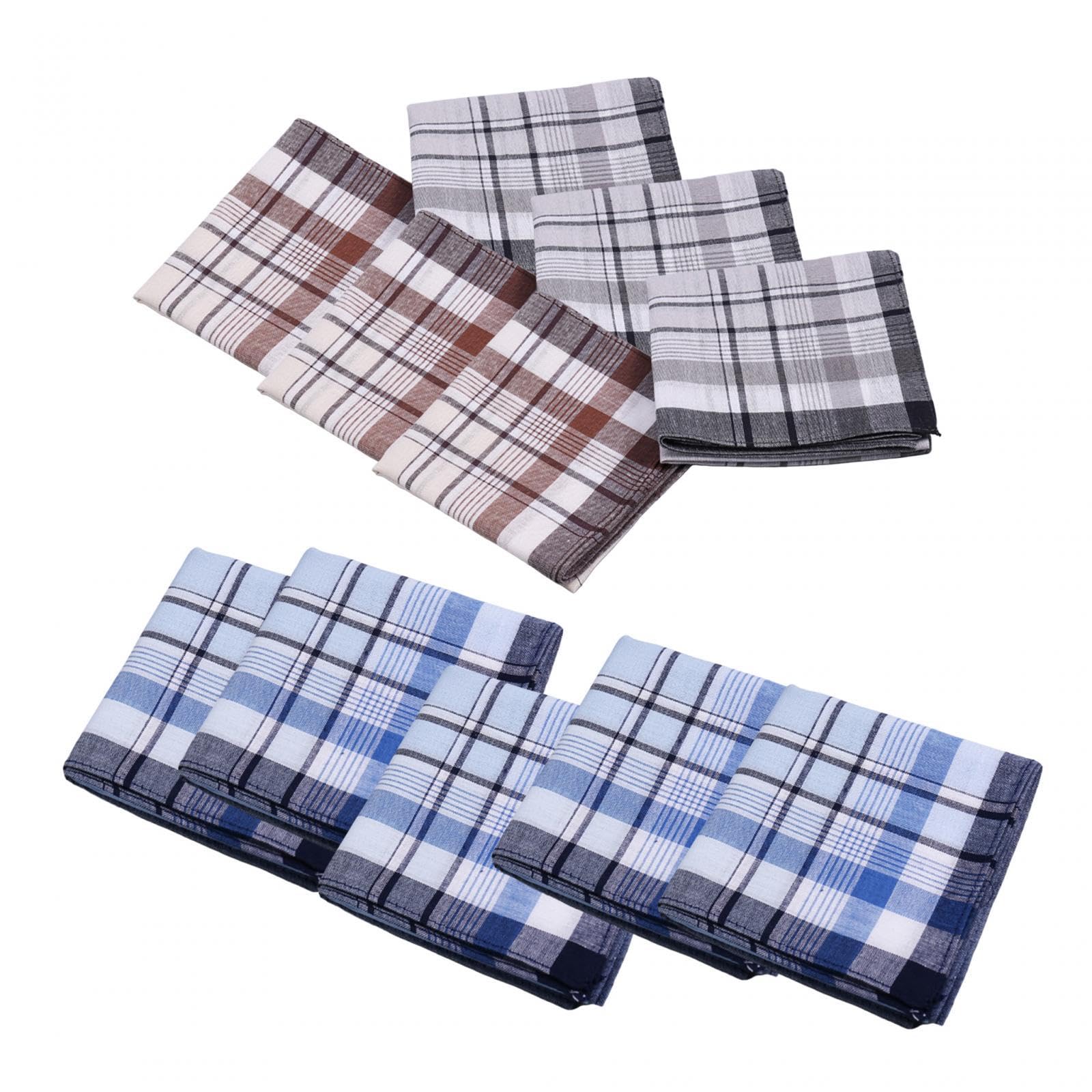 12x Pocket Square Hankies Casual Weddings Cotton Men's Handkerchiefs Color Random Style B-image-14
