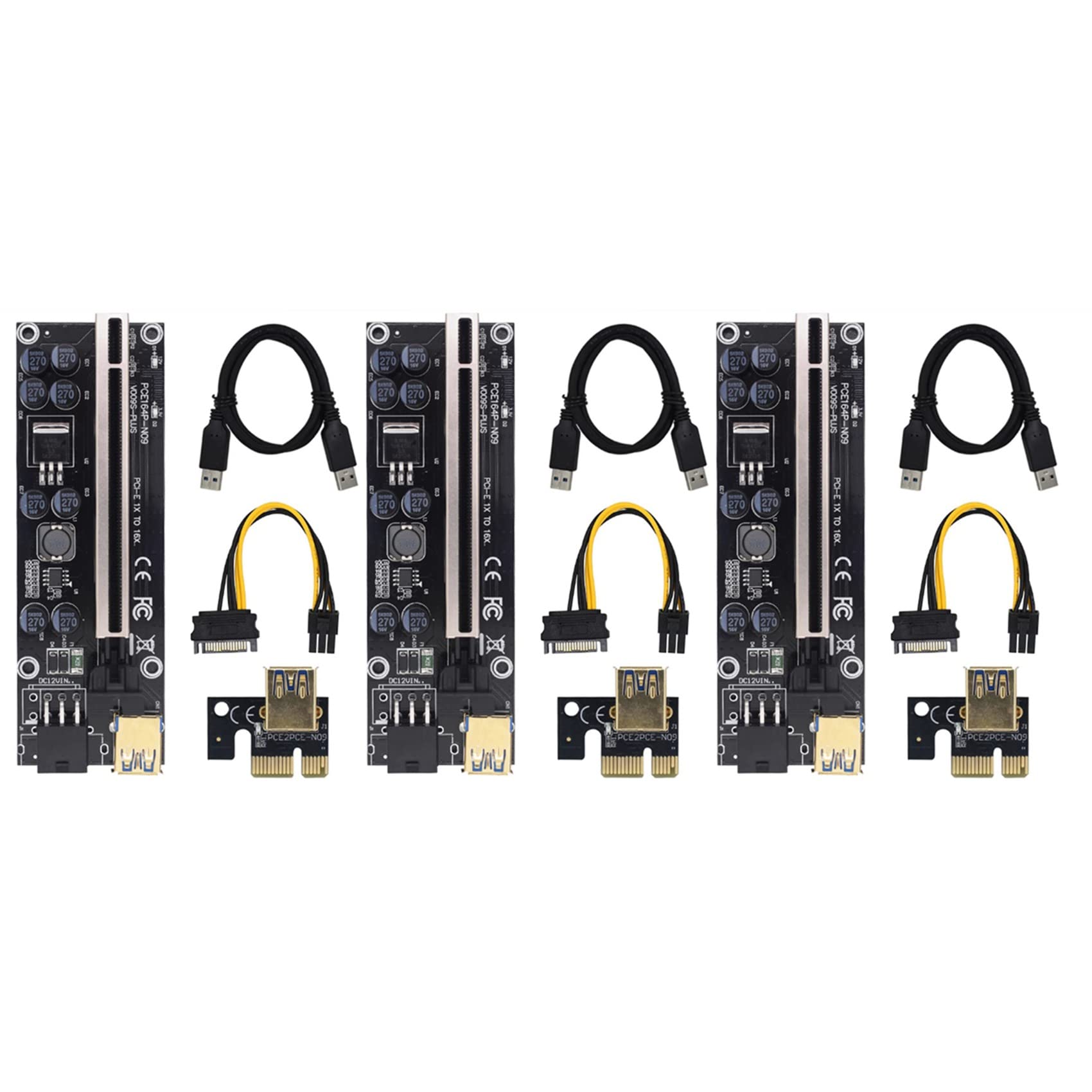 VER009S Plus PCI-E PCI Express 1X~16X 6個 Amazon.co.jp: YFFSFDC ライザーカード Pcieライザー PCI-E VER
