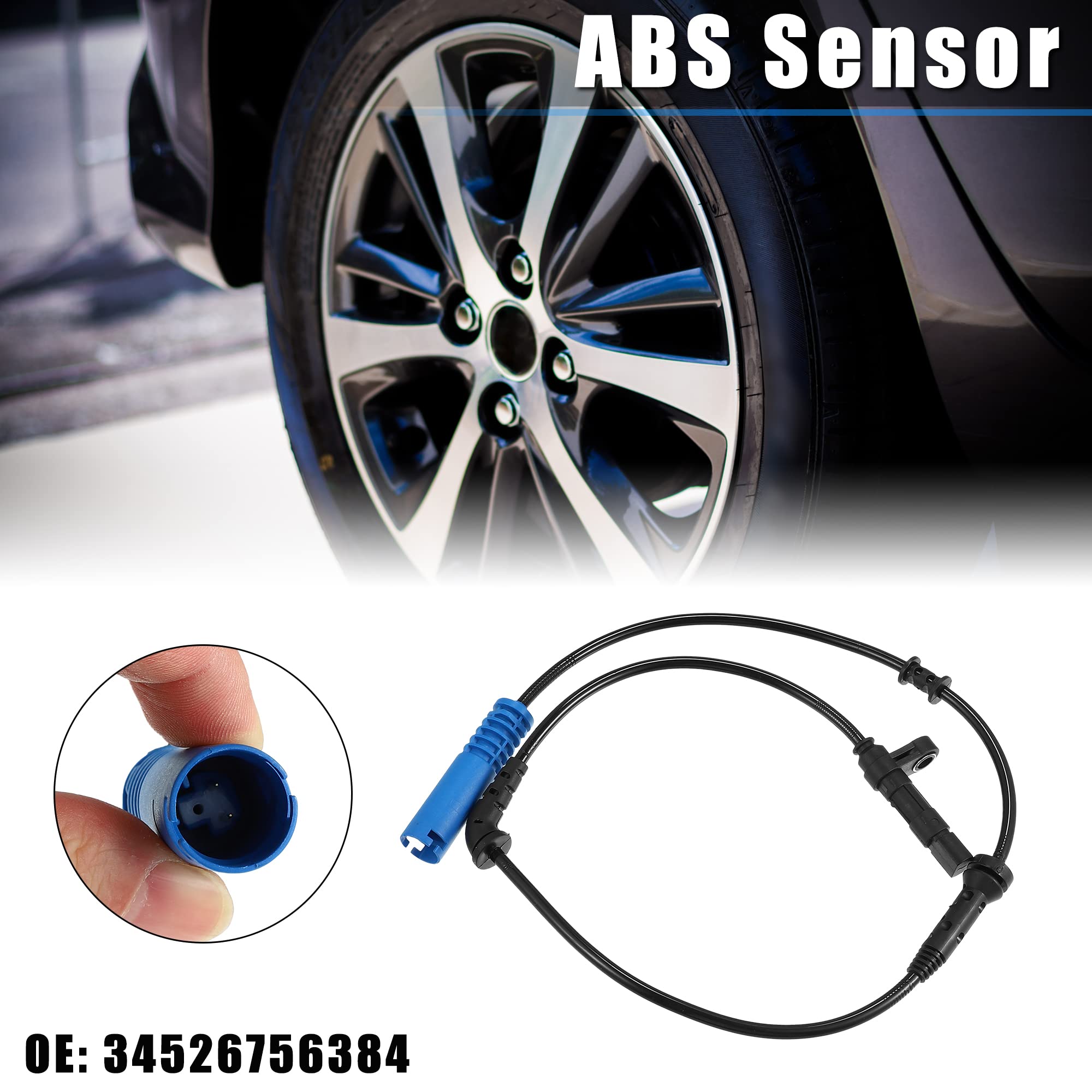 X AUTOHAUX 2pcs Front Left/Right Car ABS Sensor Wheel Speed Sensor 34526756384 5S11087 SU12540 - View #10