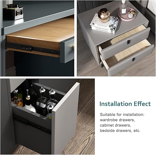 Miniatura 2 de Extensión completa de cajones con menos ruido de 12 pulgadas, kit deslizante de cajón que se adapta a la mayoría de sistemas de cajones montados