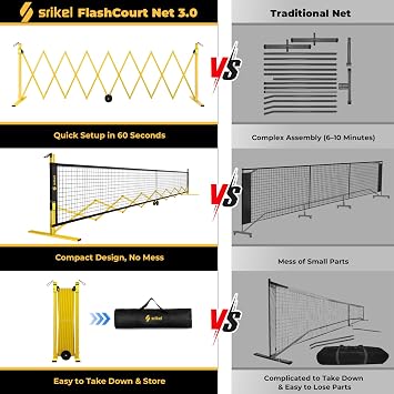 Portable Pickleball Net Set-22FT for IndoorOutdoor Driveway,Backyard