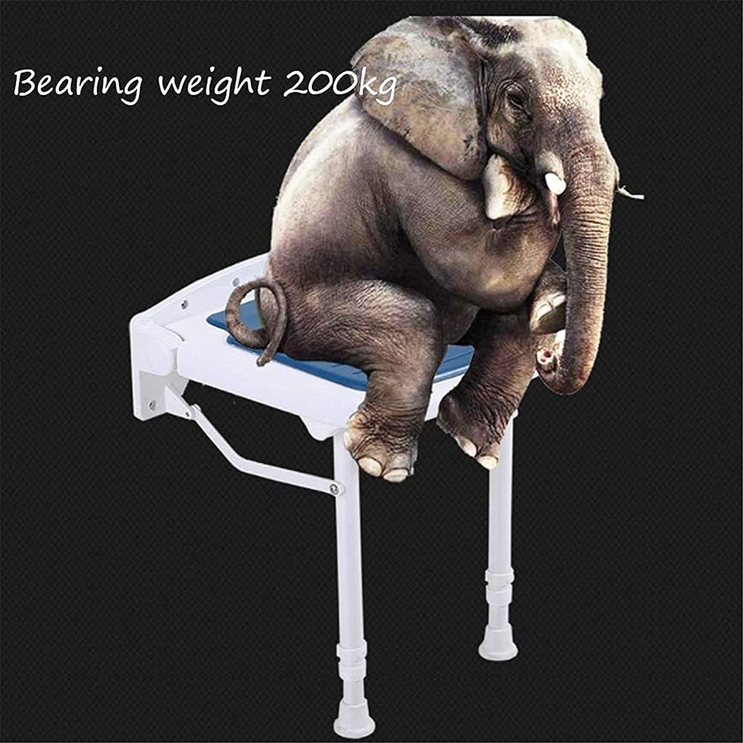 X&Z-XAOY Asiento De Ducha Plegable Montado En La Pared, Taburete De Baño, Banco Impermeable Antideslizante para Discapacitados, Seguridad Ergonómica De Aluminio MAX 300lb (Color : Yellow)