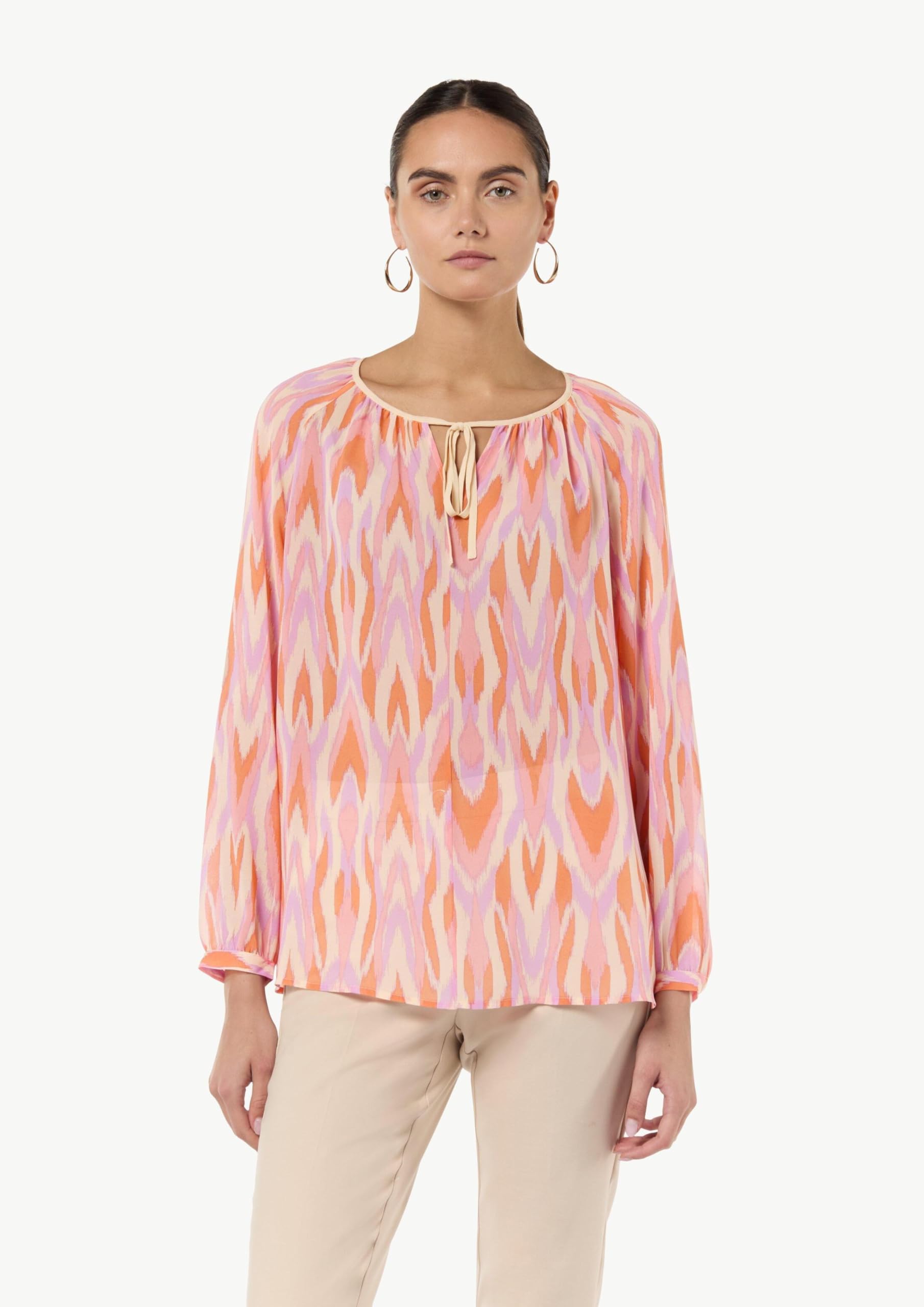COMMA Chiffonbluse mit Allovermuster