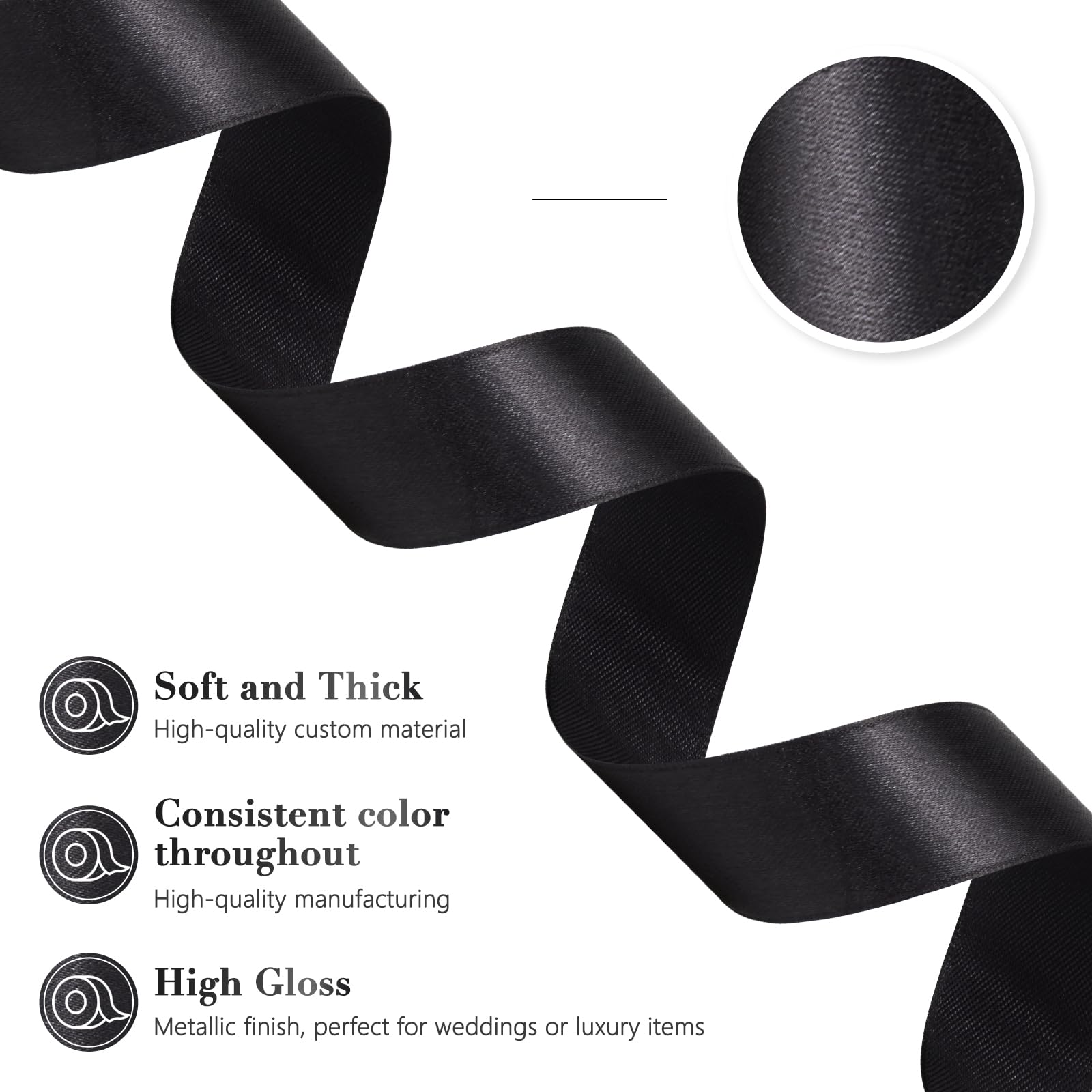 Amazon.com: Sagaat Black Ribbon 1 Inch 60 Yards, Versatile Black Satin Ribbon for Flower Bouquet, Graduation Lei, Crafts, Gift Wrapping, Baby Shower, Halloween and Wedding Decorations Amazon.com: Sagaat Black Ribbon 1 Inch 60 Yards, Versatile Black Satin Ribbon for Flower Bouquet, Graduation Lei, Crafts, Gift Wrapping, Baby Shower, Halloween and Wedding Decorations