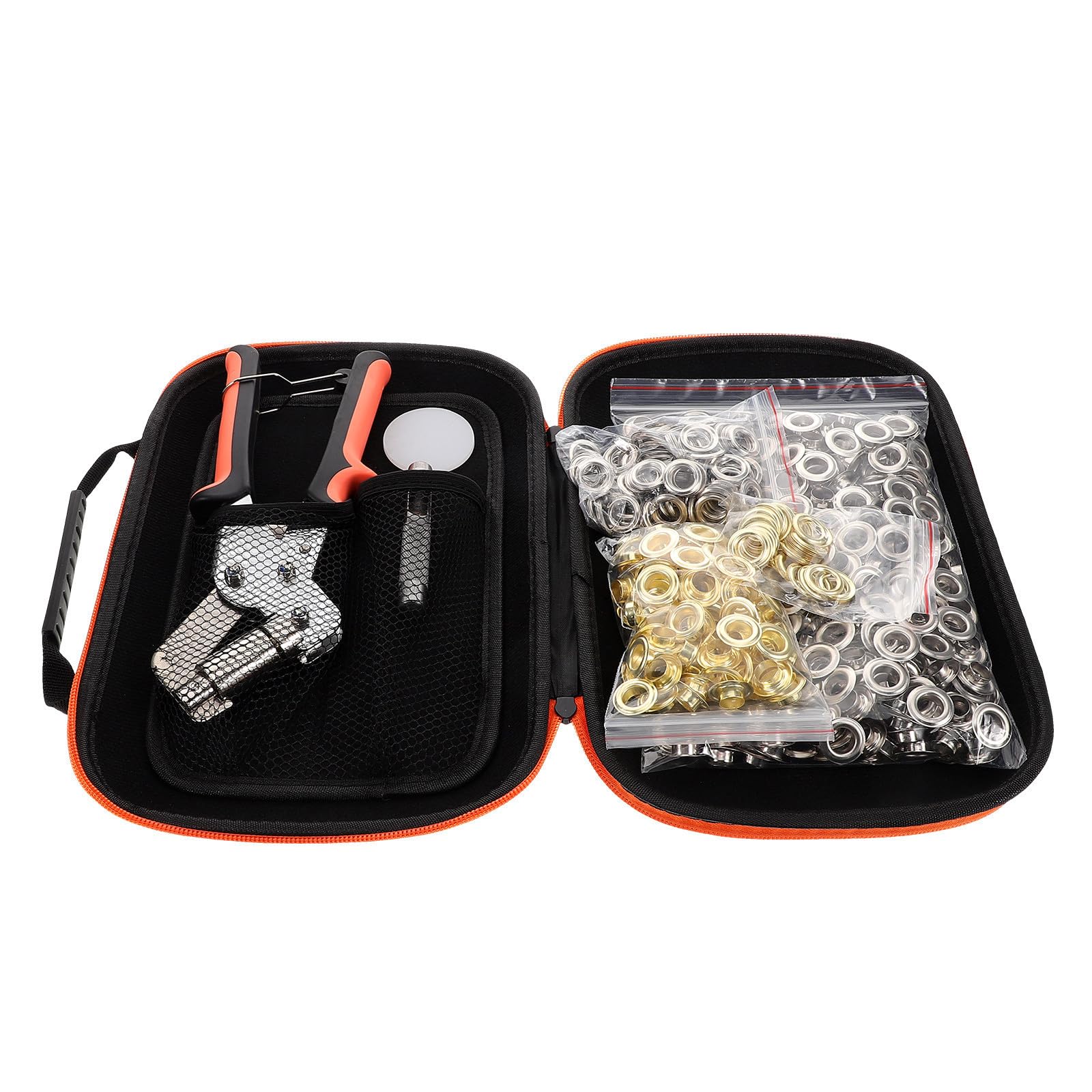 DECHOUS Kit de Ojales Metálicos Herramienta de Hierro, Accesorios Necesarios y Arandelas, Fácil de Usar Estabilidad Mejorada para Banners y Exposiciones