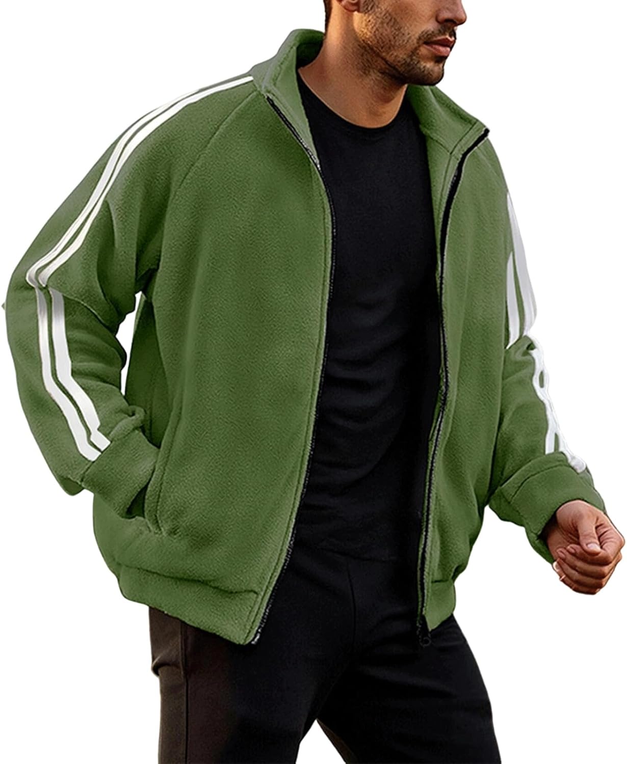 Winter Jacket Men 2025 Lightweight Long Sleeve Sweatshirt Big and Tall Thermal Warm Mens Fashion Cloth