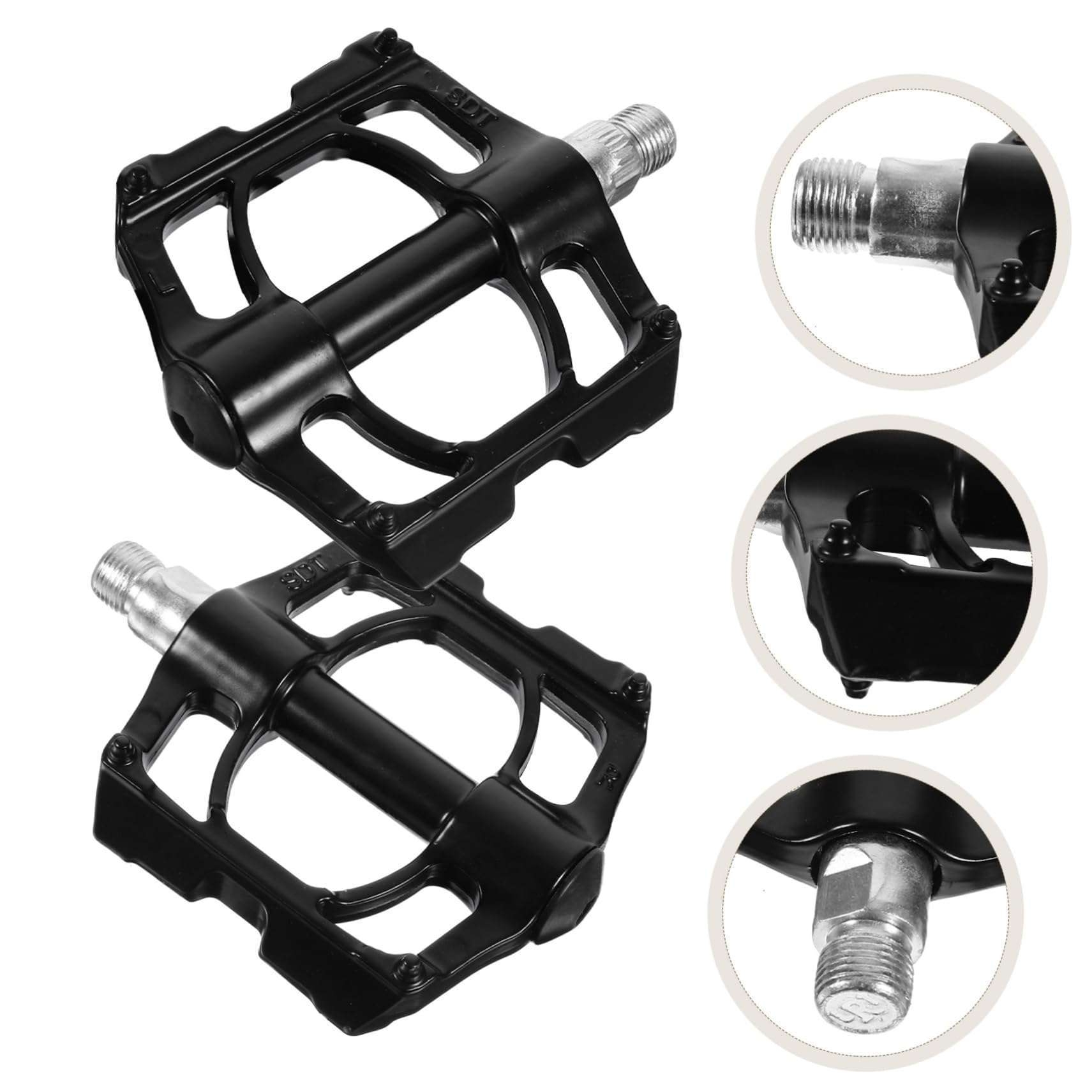 Pedales de Bicicleta de Aleación de Aluminio, Negros, 1 Par