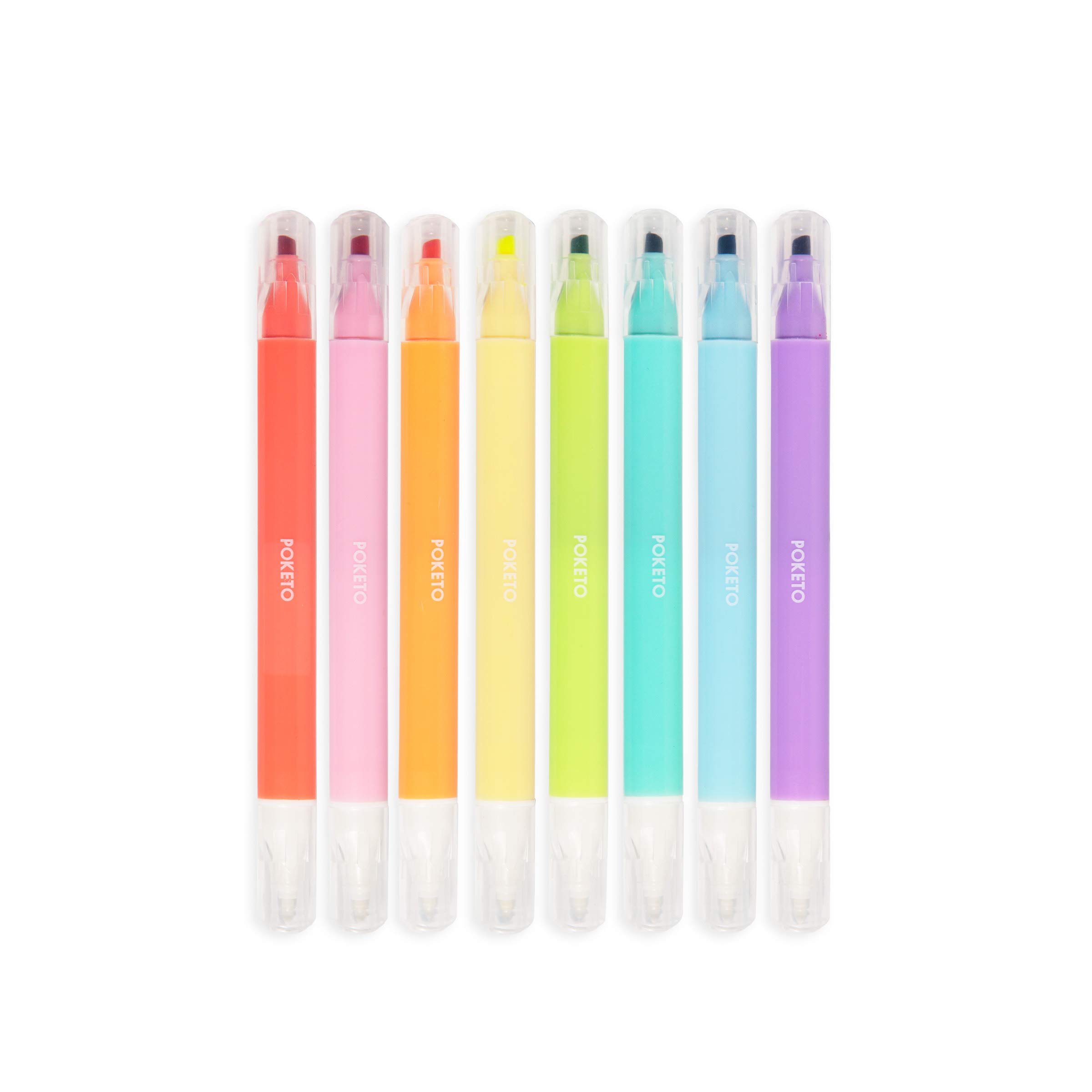POKETO Aurora Double Sided Erasable Markers, Set of 8, Color Creativity Drawing