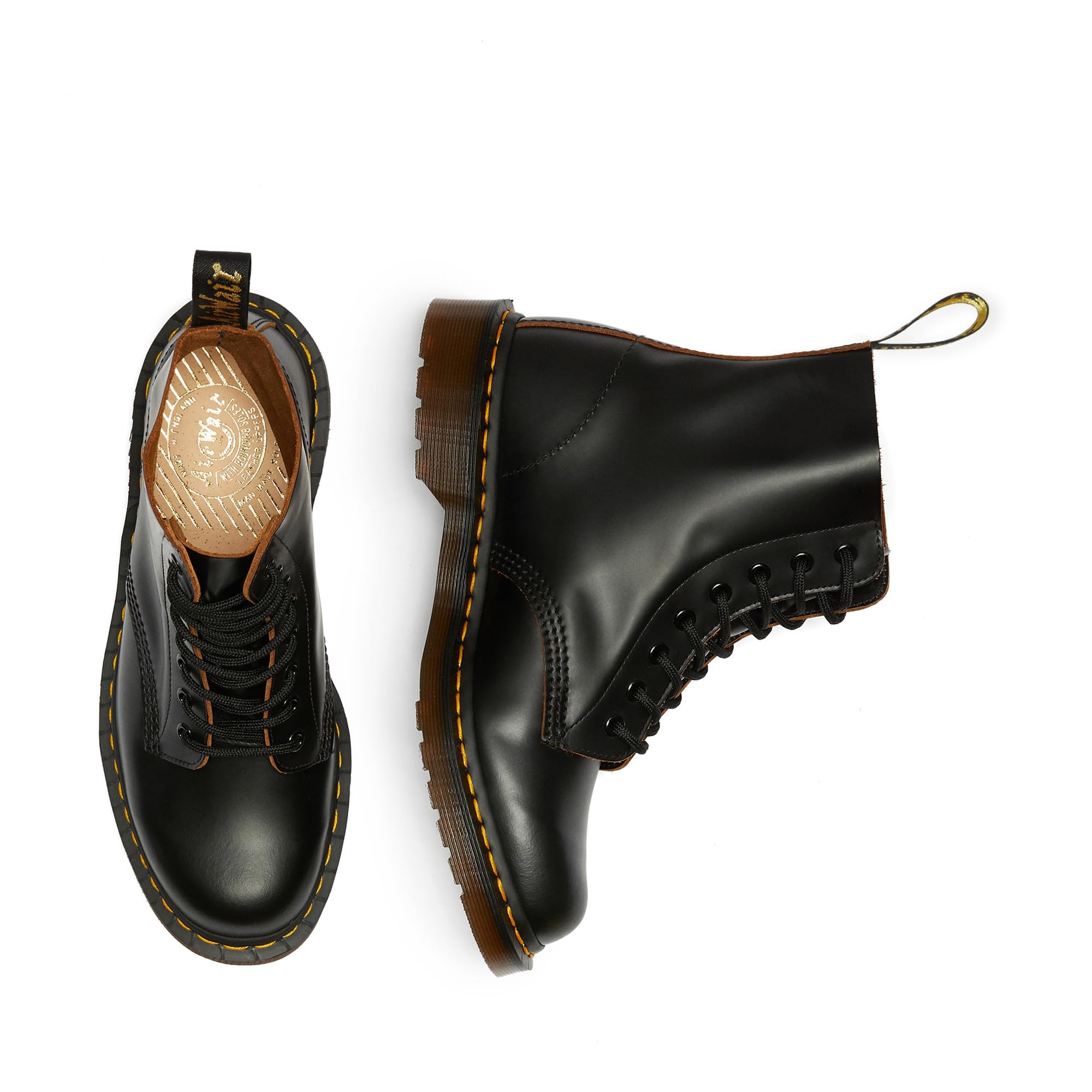 Dr. Martens Kartenhalter, glattes Leder, Schwarz, Einheitsgröße, klassisch
