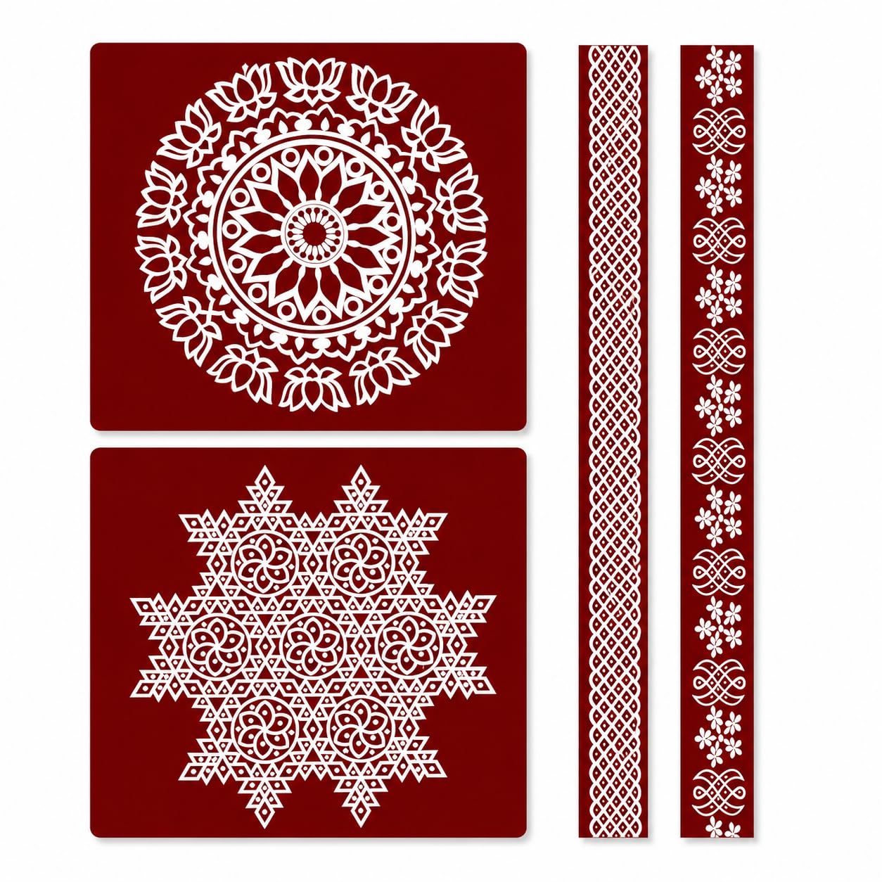 Rangoli Stickers - Diwali & Festival Decor -1 Rangoli Stickers - Diwali & Festival Decor -1