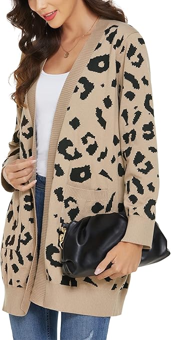 cheetah print cardigans