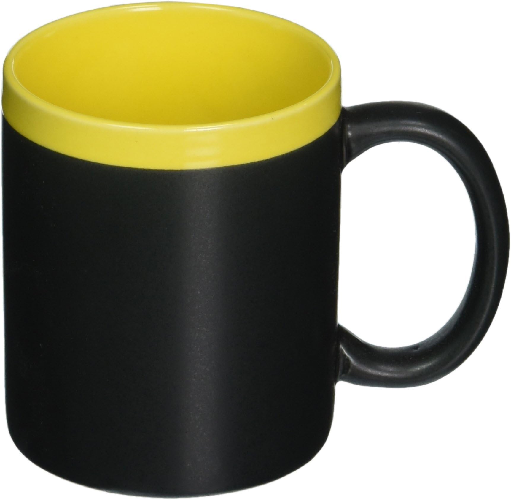 Modern Living Chalk Board Coffee Mug (Yellow)