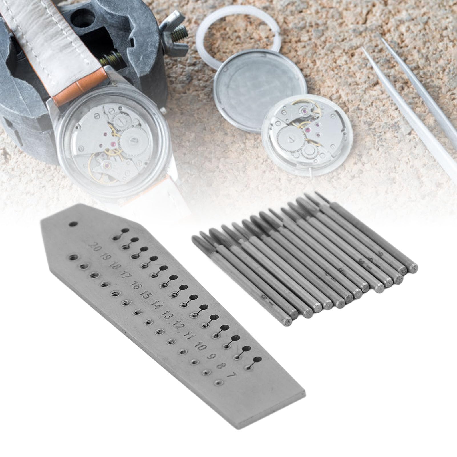 Jeu de Tarauds et Filières 14 Pièces, Ensemble de Tarauds et Filières Miniatures en Métal de 0,7 Mm à 2 Mm, Matrices de Taraudage D'horlogers Bijoutiers pour la Fabrication de