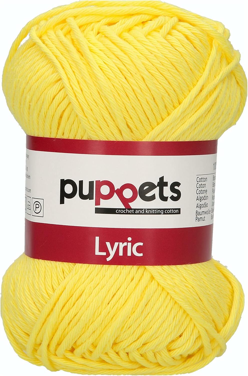 Puppets 4572008-07288 Crochet yarn Cotton Yellow