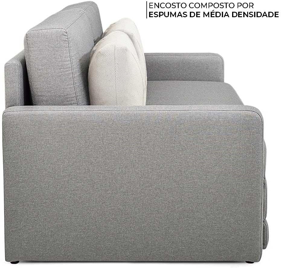 Ver imagem 6 de Sofá Cama Casal 2 Lugares Herval Aurora Linho Premium 146x194x75cm