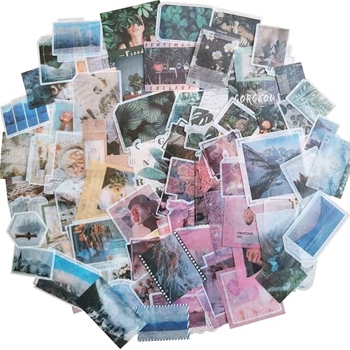 Adhesivo Washi para álbum de recortes, plantas verdes, hermosos paisajes de la naturaleza, decoración de cosas de la vida diaria, calcomanías de