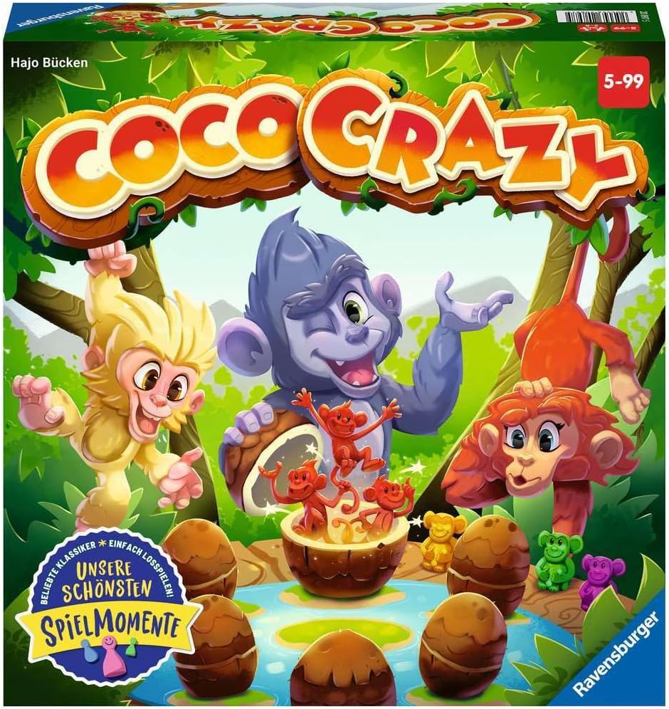 Ravensburger Coco Crazy 20897 Board Game for Children from 5 Years, Family Game for Children and Adults, Memory Game for 2-8 Players
