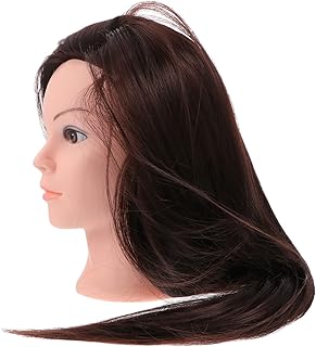 Beaupretty Practice Mannequin Head Braid Wig Hair Mannequin Barber Practice Head Mannequin Doll Head Hair Practice Head Hair Braiding Wig Head Hair Head Model Hairdresser Mannequin Head