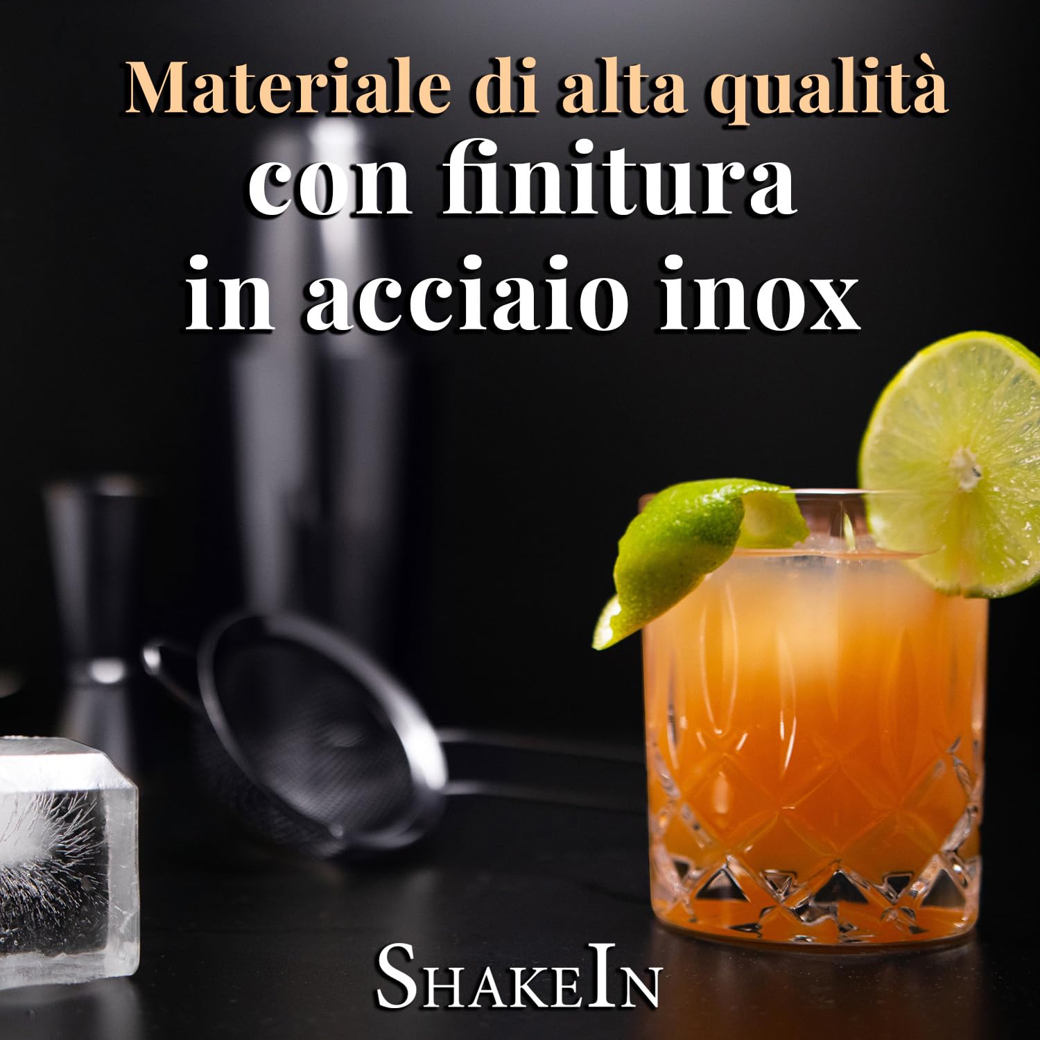 Set da cocktail 12 pezzi eleganti in Space Grey | Set di miscelazione per cocktail di grandi dimensioni | Boston Shaker da 750 ml in acciaio inossidabile | Set da barman | Accessori da bar