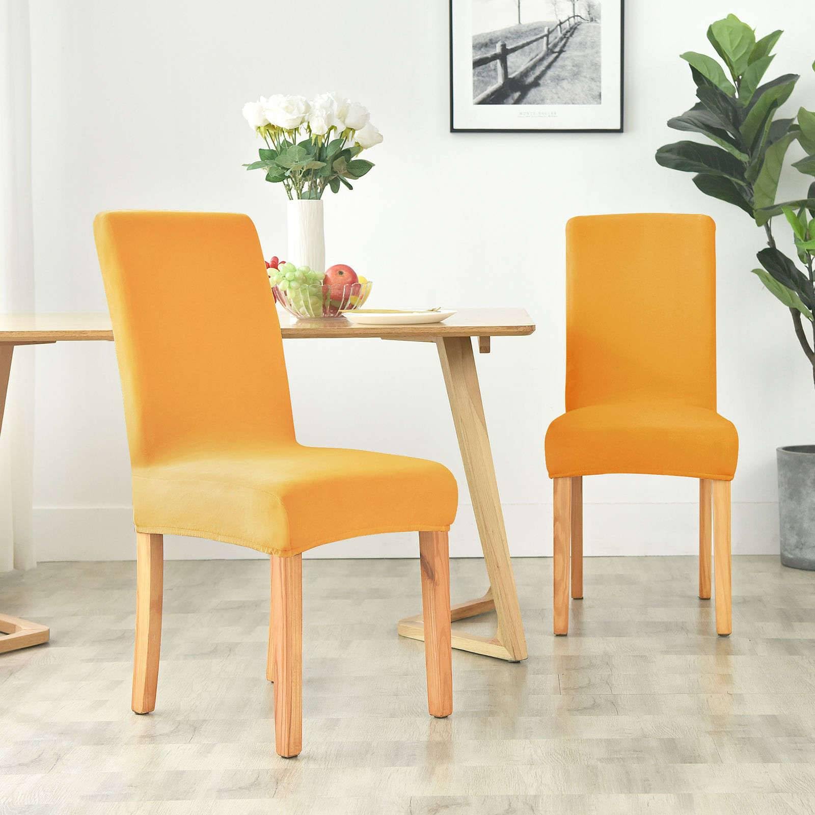 Housses De Chaise En Velours Élasthanne AIYINIY - Lot De 1/4/6/10 - Lavable Et Extensible