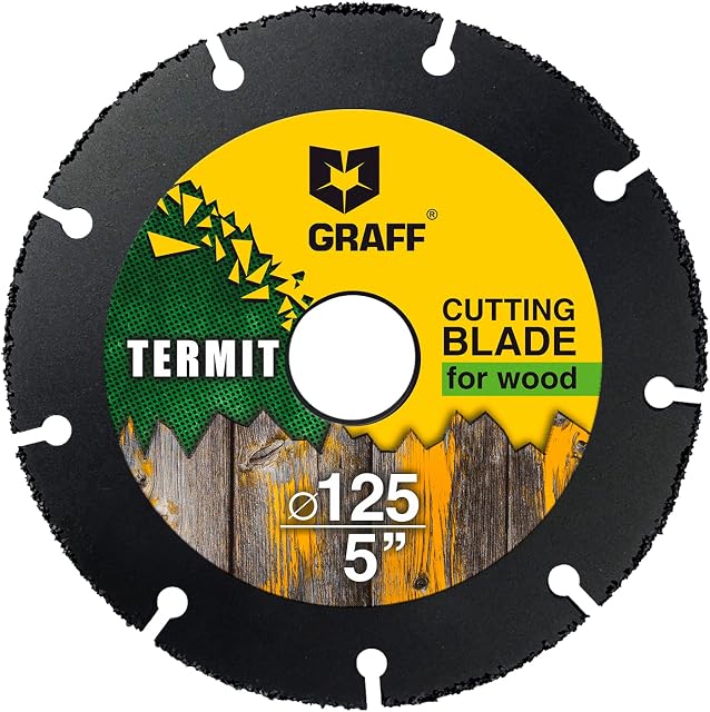 GRAFF Termit Cut Off Wheel 125mm - Angle Grinder Cutting Disc for Wood, Laminate, Plastic - Wood Cutter Multi Wheel - 5 inch