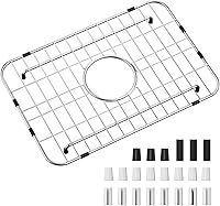 TOENMAN Stainless Steel Sink Grid 18x12.5 Inch Centered Drain Protector for Kitchen Sinks