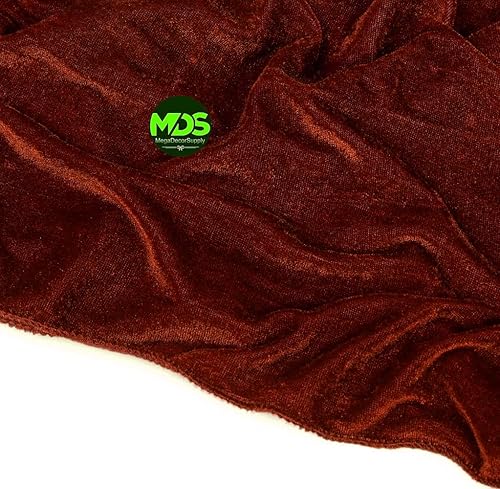 Miniatura 2 de MDS - Paquete de 5 yardas x 60 pulgadas de ancho, tela de terciopelo elástico por yarda para vestidos de boda, costura, tapicería, ropa, disfraces,