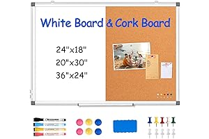 All-in-One Dry Erase and Cork Board Combo (24" x 18")