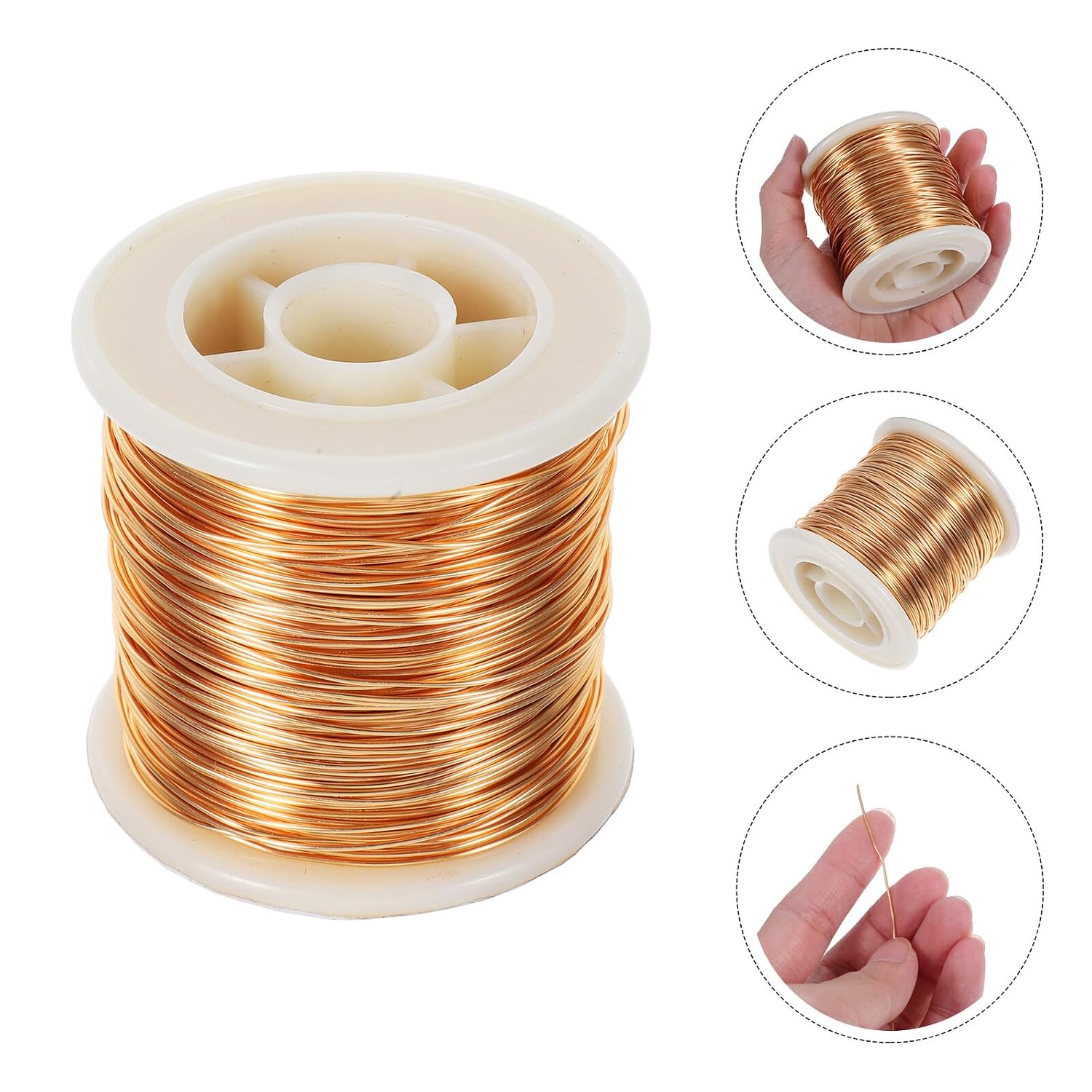Bendable Flexible Copper Wire Roll 0.8mm for Jewelry Making and Beading Crafts Thick Tarnish-Resistant Wire Suitable for Handmade Hair Accessories
