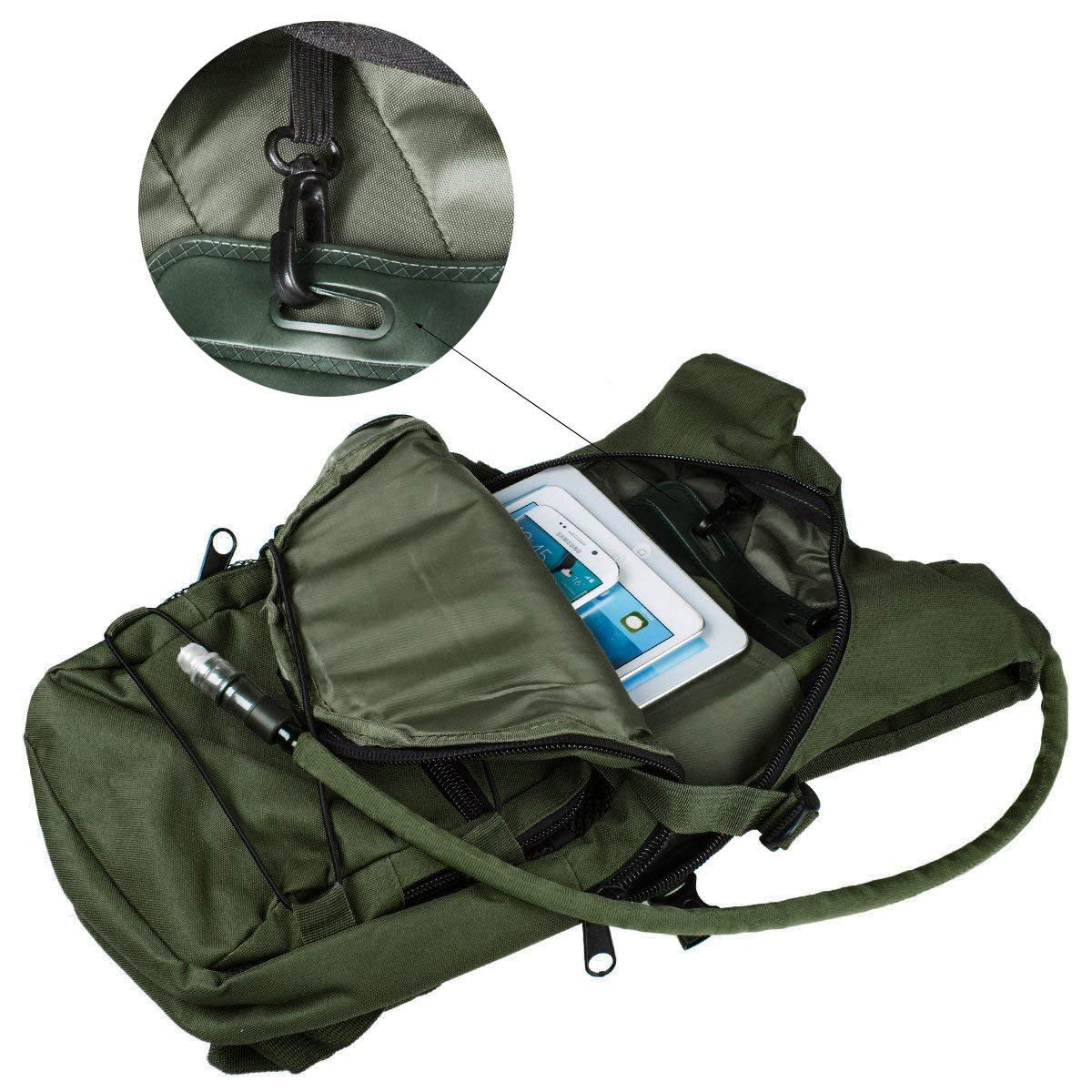 G4Free Zaino Tattico Borsa Idratazione Pacchetto d'Acqua Militare Sacca Acqua Backpack 3L per Escursionismo Ciclismo Correre Camminare e Arrampicarsi