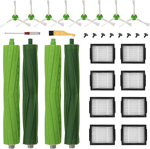 Miniatura 1 de Piezas de repuesto compatibles con iRobot Roomba I, E y J Series i7 i7+ i2 i3 i3+ i4 i4+ i6 i6+ i8 i8+Plus j7 j7+ E5 E6 E7, 2 juegos de cepillos de