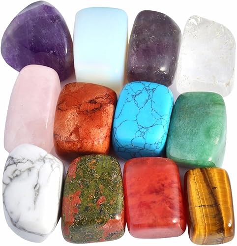 Miniatura 25 de Rockcloud Piedras pulidas pulidas de 1 libra, suministros de piedras preciosas para Wicca, Reiki, cristal curativo, fluorita