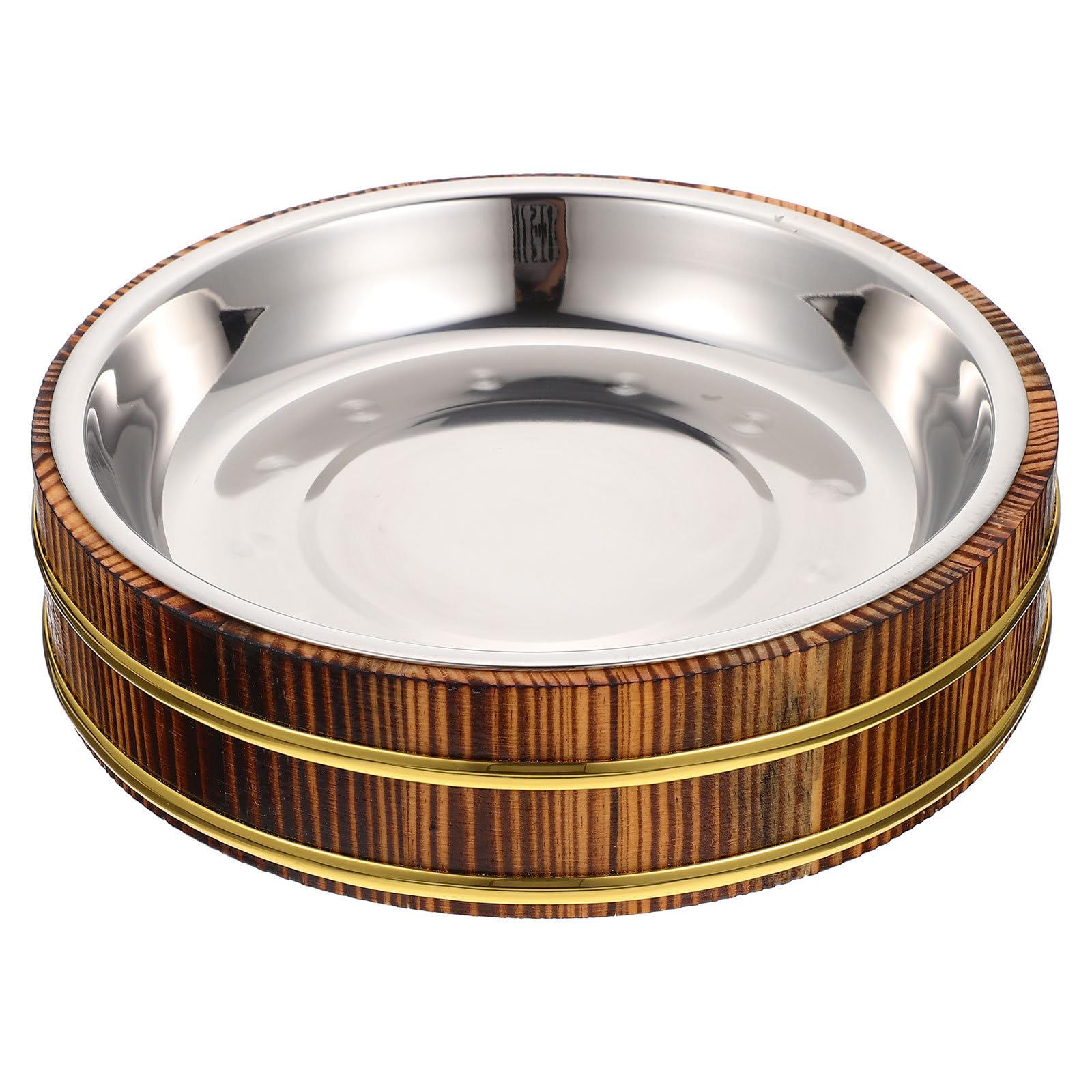 Bol à riz à sushi DOITOOL en bois de 24 cm avec cuve inox pour cuisine