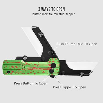 OKNIFE Bundle U1 Ultra Zombie Green and 10pcs Ceramic Blades