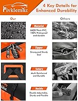 Vista 6 de Bolsa de transporte de carga con enganche, 20 pies cúbicos 100% impermeable, bolsa de equipaje para bandeja de auto (59" 24" 24") con 6 correas