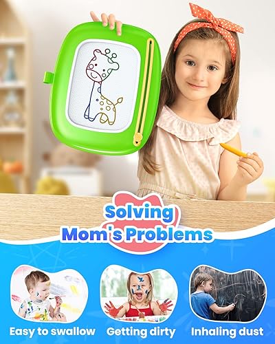 Miniatura 6 de Seimome Juguetes para niños de 1 a 3 años, tablero magnético de dibujo, juguetes para niños pequeños de 1, 2, 3 años, almohadilla de tablero de