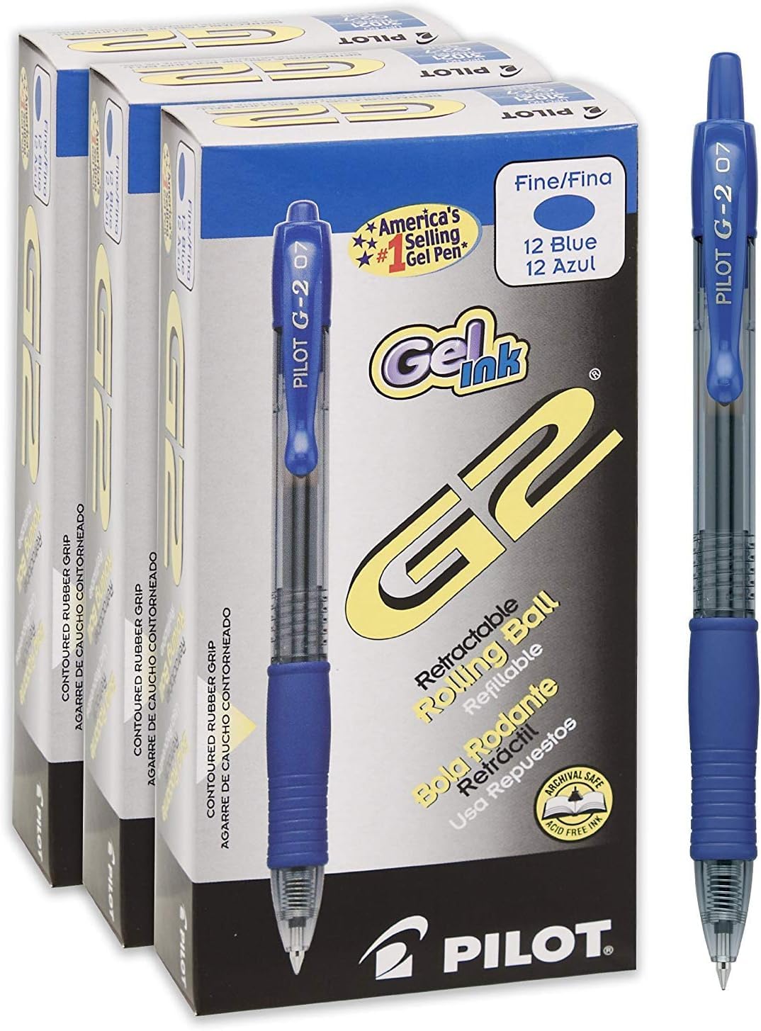 PILOT-Bolígrafo Retráctil G-2 (36 Unidades) (Azul)