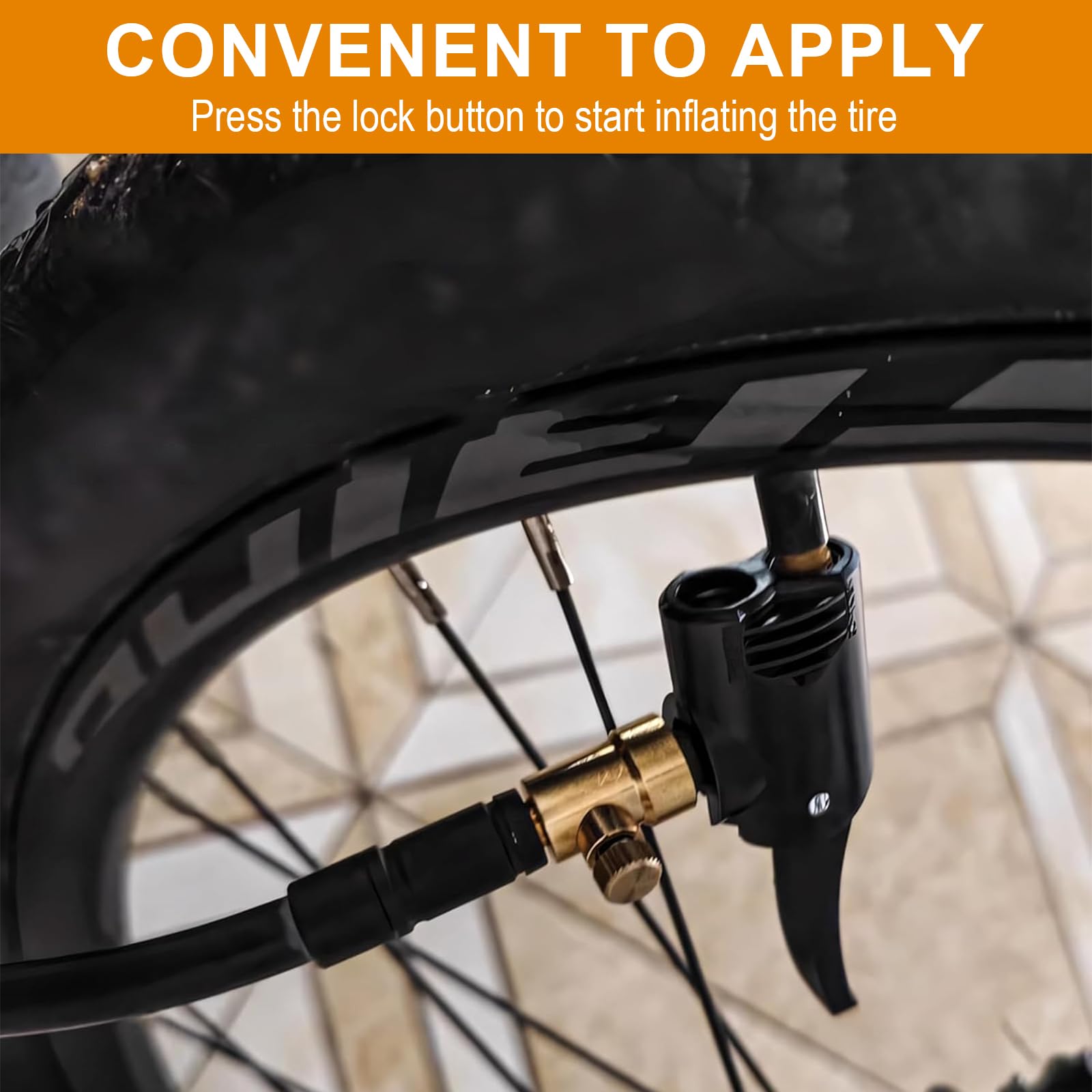 2 raccordi a Leva in Ottone per valvole Auto, Adattatore compressore per valvole Pneumatici Bici (Due raccordi + Tubo Nero da 16 cm + Accessori)