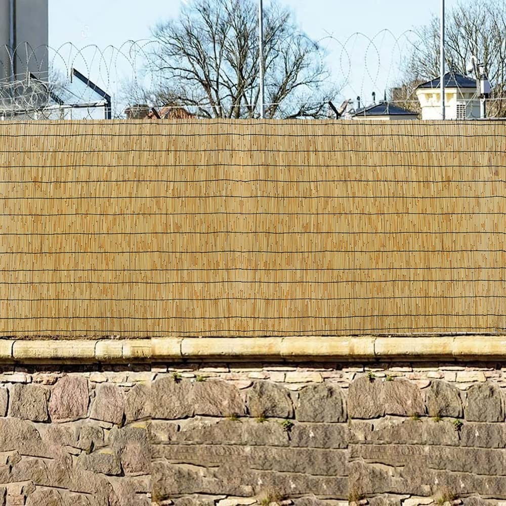Rouleau De Clôture En Bambou Naturel Tissé Main - Hauteur 30 à 180 Cm - Occultation Et Décoration Balcon/jardin - 12