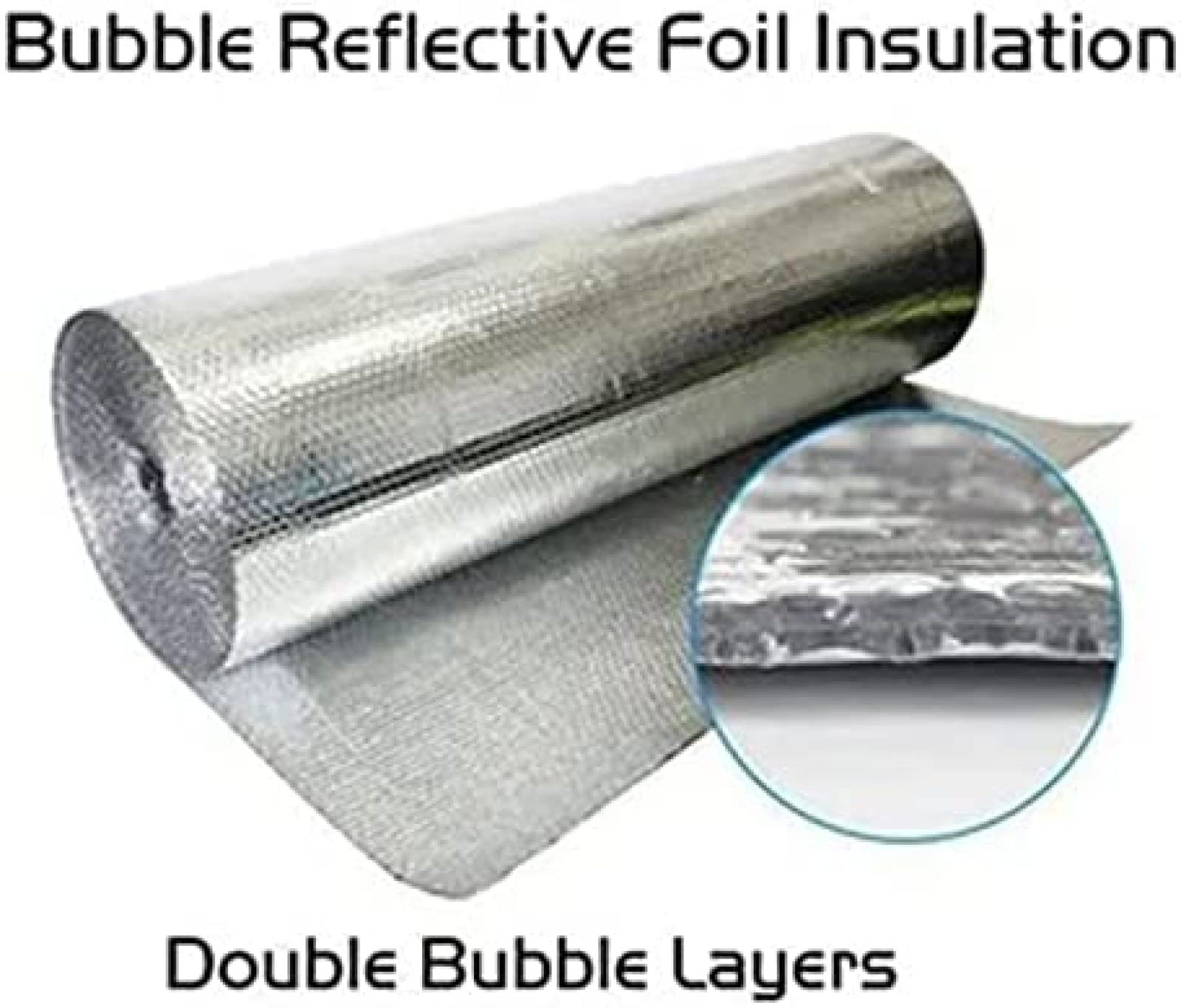 Rotolo Isolante Riflettente, Isolamento in Lamina per Finestre, Pannello Isolante Riflettente, per Porte da Garage, Pavimenti, Pareti E Casa Fai-da-Te