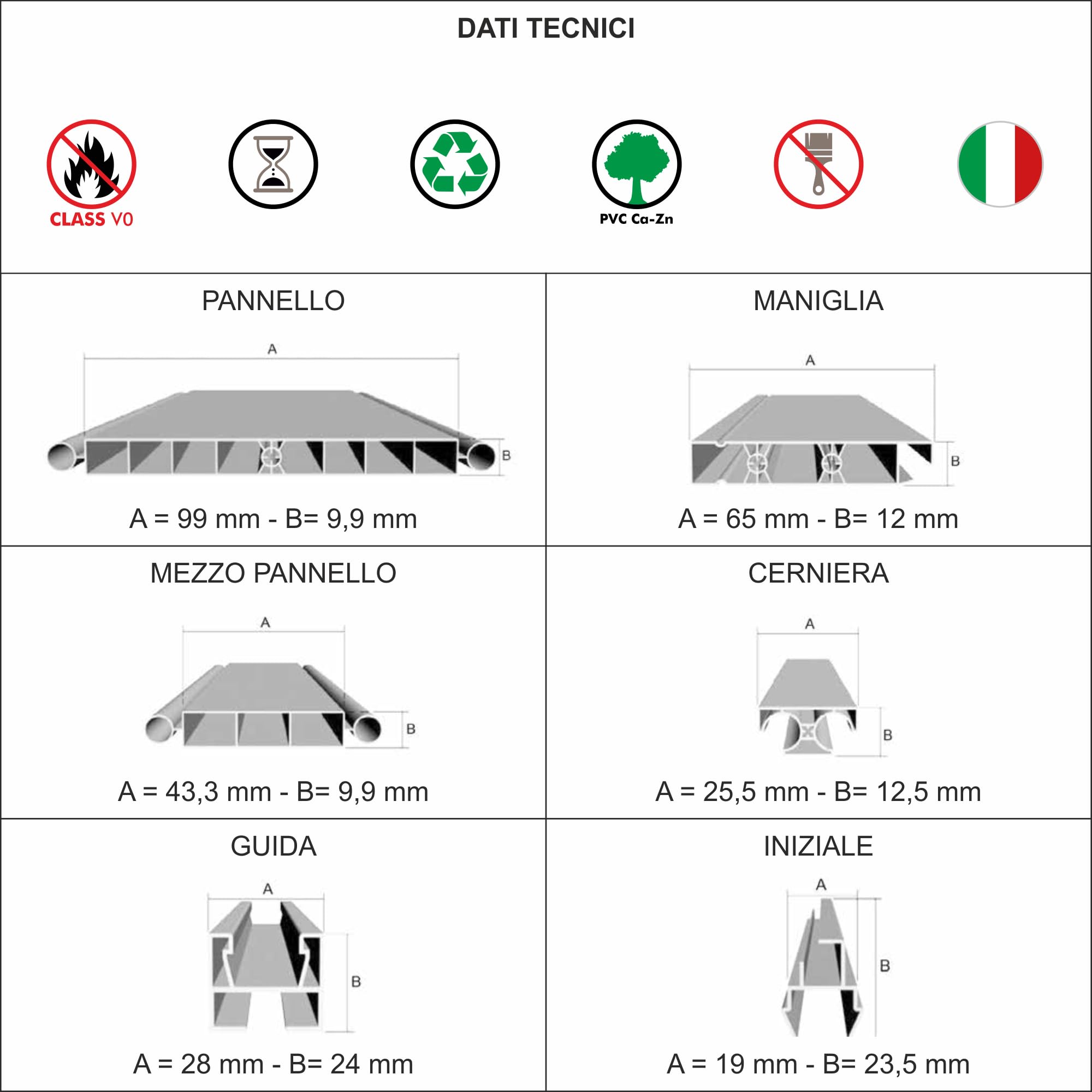 FRAMIG® Porta a Soffietto in PVC Atossico SU MISURA Personalizzabile | Porta Pieghevole da Interno Made in Italy | Ideale come Porta a Libro per Interni | Con Chiusura Laterale o Centrale
