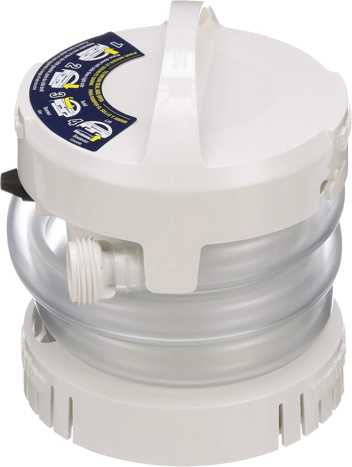 Attwood White and Clear Portable Submersible Pump with Hose