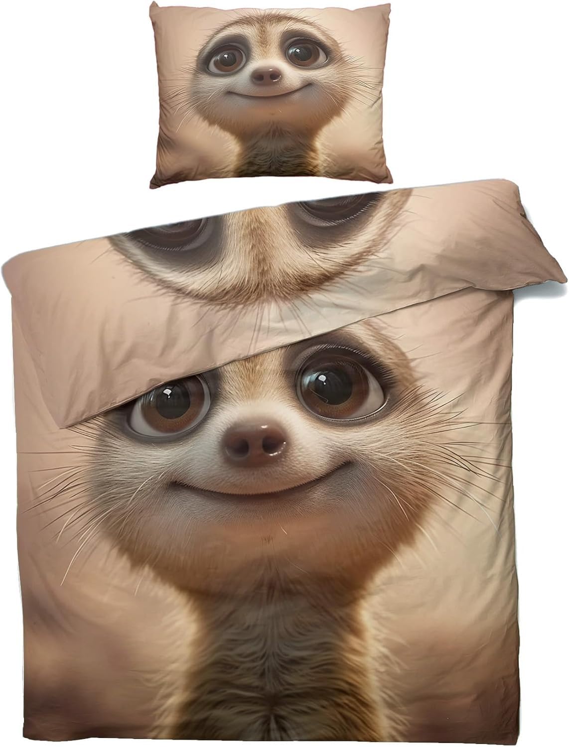 Parure de lit suricate 3D pour une chambre d'enfant moderne et cosy