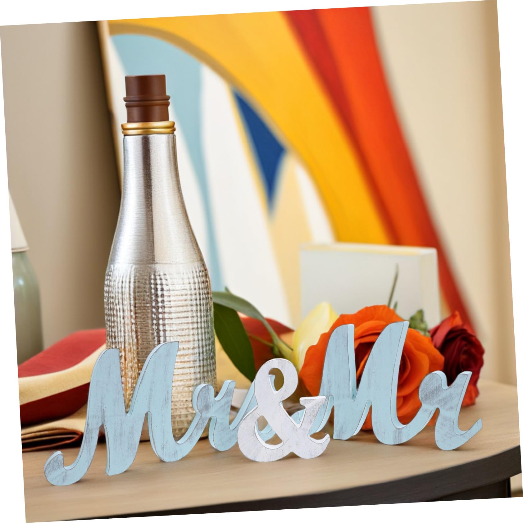 Letras de Madera para Adorno de Mesa de Boda y Celebraciones Elegantes