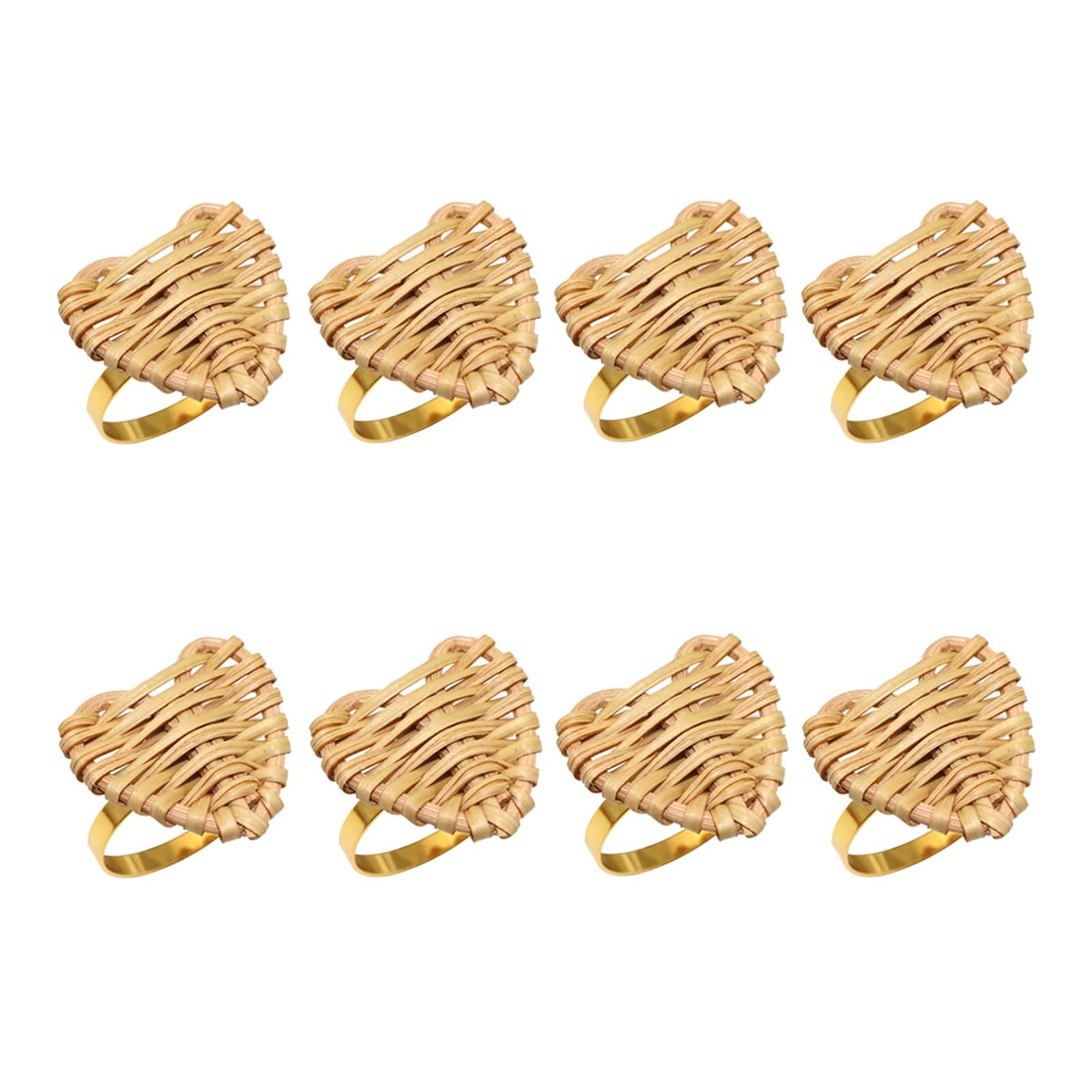 Wooden Napkin Rings 8Pcs Wood Napkin Rings