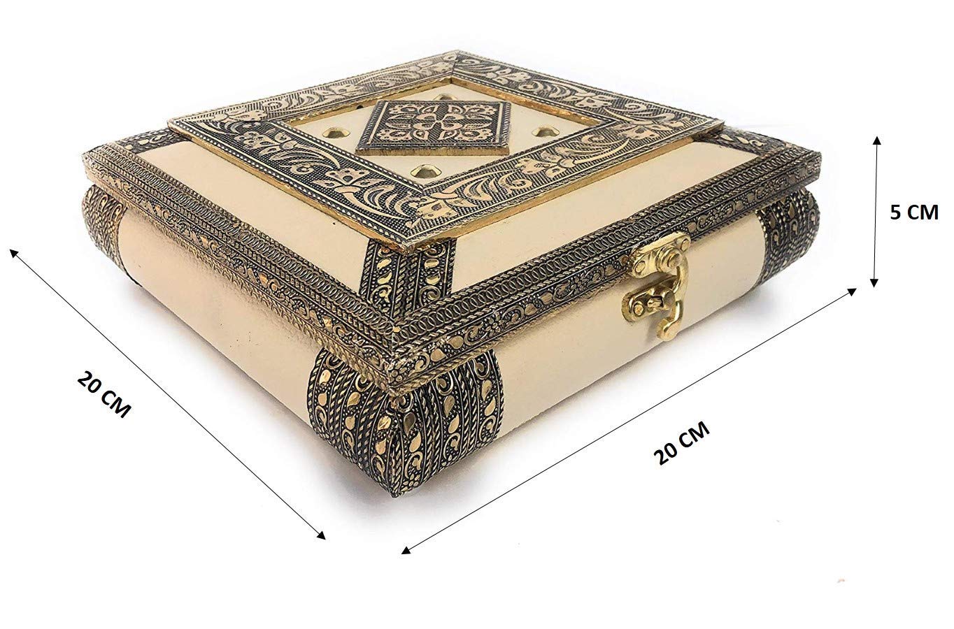 Indian Collectible - Scatola di frutta secca vuota di alta qualità, scatola per frutta secca in legno/scatola per dolci/scatola per frutta secca ossidata/scatola regalo/scatola per Mukhwash, scatola