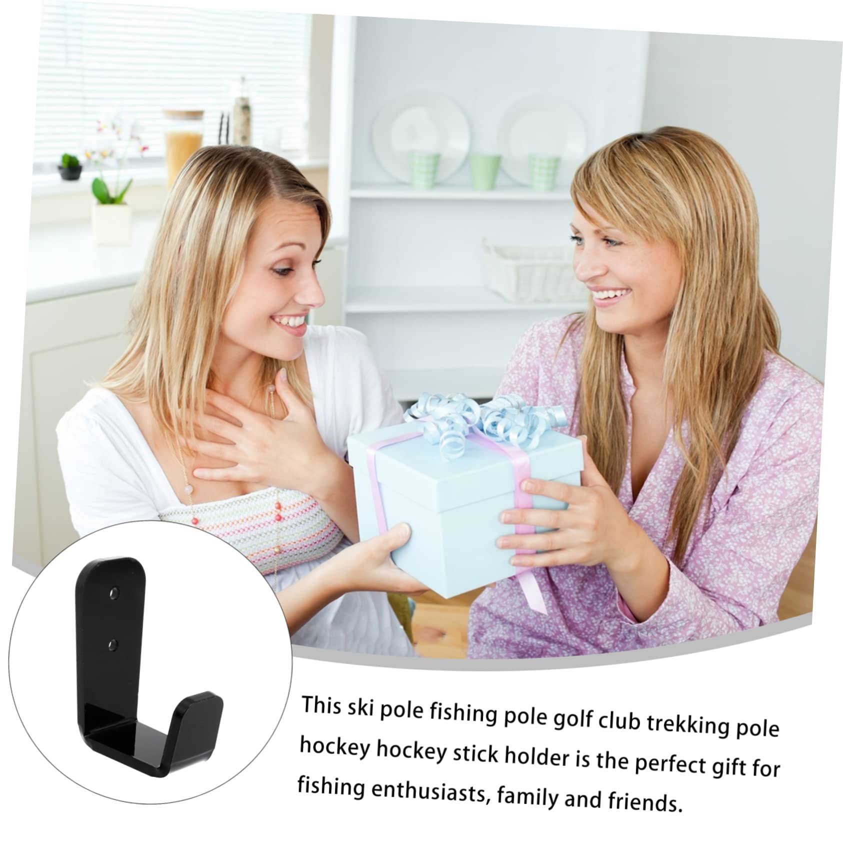 Mipcase rastrelliera per mazze da hockey aste kit sciolina per snowboard ghiaccio In piedi bastoni supporti sospesi multiuso rastrelliere per mazze da hockey da parete Acrilico Black
