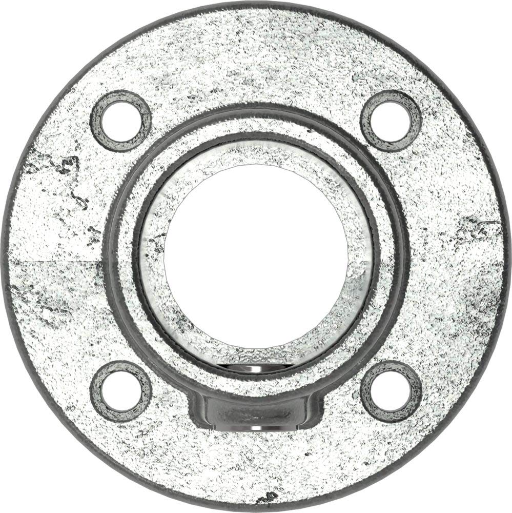 Fenau | Bride au sol, ronde, Ø 42,4 mm, bride murale, bride de plafond, support, en fonte malléable, zinguée à chaud, vis incluses