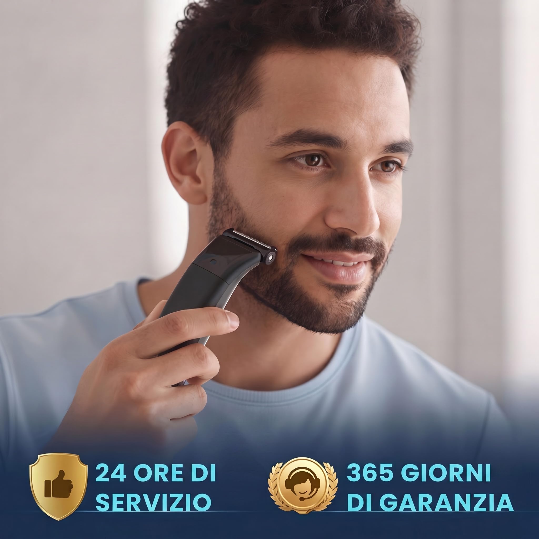 MAXGROOM 2 in 1 Rasoio Elettrico Corpo Uomo a Umido e Secco, Rasoio Parti Intime Uomo con 2 Testine, Depilatore Corpo, Display LED, Pettine Regolabile, Ideale per Palestra e Viaggi
